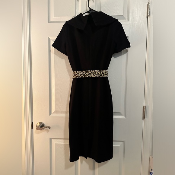 🎃Hartley vintage knit dress with animal print belt. - Picture 4 of 6
